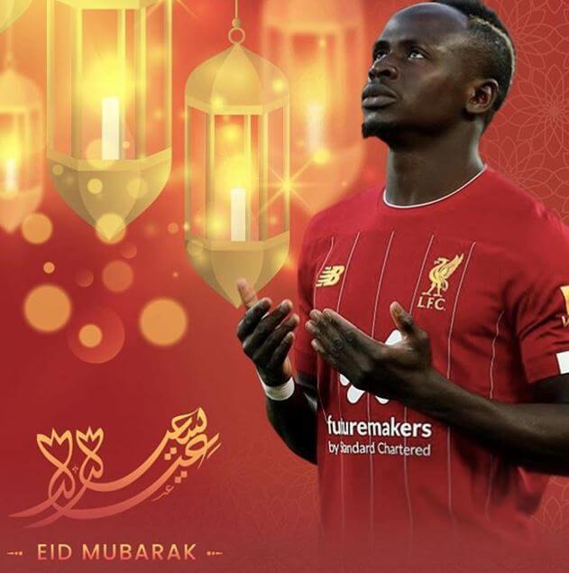 Satou Toure’s son, Sadio Mane wishing Eid Mubarak.